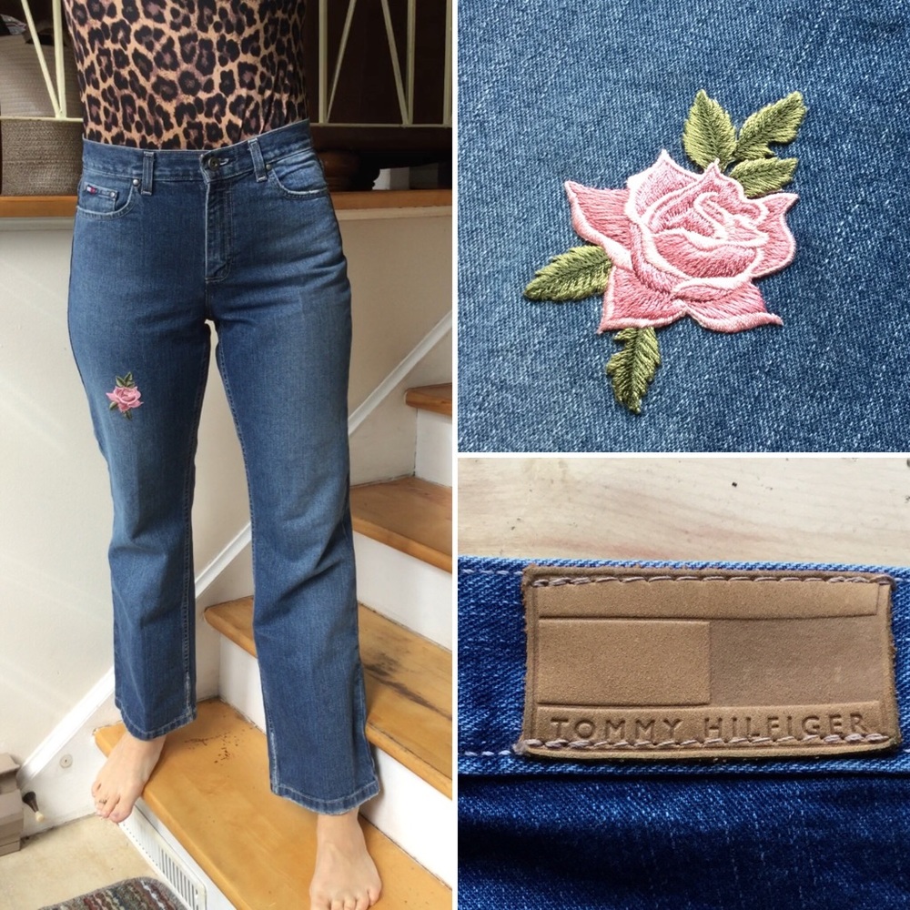 90’s Vintage Tommy Hilfiger Flower Jeans